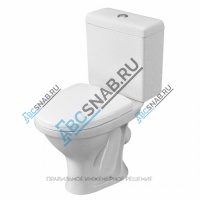 Унитаз-компакт Форвард крап на белом нижний подвод косой выпуск 1/реж полипропилен Santeri 1.P205.2.S01.00B.F