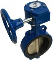 Затвор дисковый поворотный BUV-VF826D600G PN16 из чугуна GG25, диск GGG40, манжета EPDM с редуктором Abra