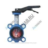 Затвор дисковый поворотный чугун VPI4448-02EP Ду 80 Ру16 межфл с рукояткой диск чугун манжета EPDM Tecofi VPI4448-02EP0080