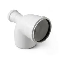 Отвод с выходом фронтальный белый 110x50/87,5° Polytron Stilte
