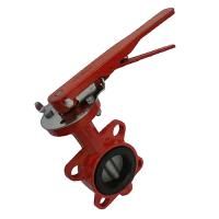 Затвор дисковый поворотный BUV-VF866D080H PN10/16 из чугуна GG25, диск AISI316, манжета EPDM с рукояткой Abra