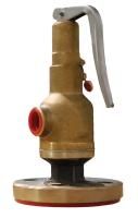 Предохранительный клапан КПП 097 латунный Dn25x1" Pn16 муфта-фланец 200°C Прегран