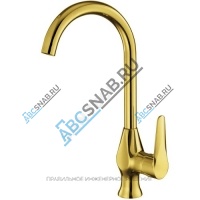 Смеситель для кухонной мойки серия STEEL GOLD ПСМ 303-3 ручка сбоку одноручный Профсан PSM-303-3