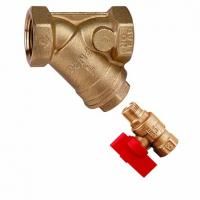 Фильтр сетчатый 74ACRNL/2 1/2" корроз. латунь с сливным краном PN20 ВВ Cimberio
