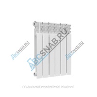 Радиатор биметаллический Ultra Plus 500 9 секций Qну=1287 Вт RAL 9016 (белый)