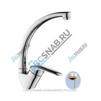 Смеситель для кухонной мойки серия Стройка ЦС-СМ 27/2ш D35 М-42 ручка сбоку одноручный литой излив Д24 H-170мм (12 шт/уп.) Центр Сантехники (Подольск) СТ300205.12