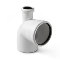 Отвод с выходом прямой белый 110x50/87,5° Polytron Stilte