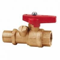 Кран шаровой для периф. модулей  262RS 3/4" серия Т12 корроз. латунь полнопроходной с изм. ниппелями PN32 ВН красн . ручка флажок Cimberio