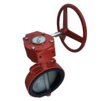 Затвор дисковый поворотный BUV-VF866D400G PN16 из чугуна GG25, диск AISI316, манжета EPDM с редуктором Abra