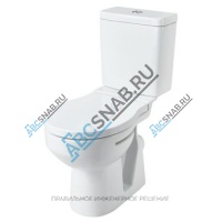 Унитаз-компакт Версаль белый нижний подвод косой выпуск 2/реж дюропласт Soft close Santek 1.WH30.2.406