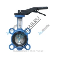 Затвор дисковый поворотный чугун VPI4449-02EP Ду 40 Ру16 межфл с рукояткой диск нерж манжета EPDM Tecofi VPI4449-02EP0040