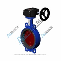 Затвор дисковый поворотный чугун VPI4448-08EP Ду 300 Ру16 межфл с редуктором диск чугун манжета EPDM Tecofi VPI4448-08EP0300