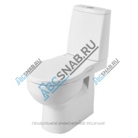 Унитаз-компакт Аллегро белый нижний подвод горизонт/выпуск 2/реж дюропласт Santek 1.WH30.1.954