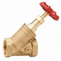 Клапан запорный с наклонным штоком 62CRNL 1.1/2" с пружин. обратным клапаном и сливным краном PN20 ВВ Cimberio