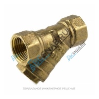 Фильтр сетчатый Y-образный латунь Ду 15 Ру20 G1/2" ВР 4001 с отверстием под пломб 4001-01