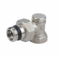 Клапан запорный угловой V114 1/2 с разъёмом под стальную трубу  PN10 ВН Cimberio