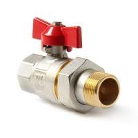 Кран шаровой со сгоном ручка бабочка, Н-В, стандартный проход 3/4 Pro Aqua Valves