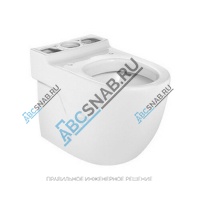 Унитаз без бачка Meridian-N compact белый горизонт/выпуск без сиденья Roca 342248000