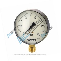 Манометр F+R250 радиальный Дк100мм 0-10 бар G1/2" Watts 10008078