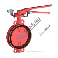 Затвор дисковый поворотный чугун VPI4448R2C-02EP Ду 65 Ру16 межфл с рукояткой диск чугун манжета EPDM с концевыми выключателями Tecofi VPI4448R2C-02EP0065