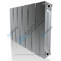 Радиатор биметаллический PianoForte 500 12 секций цвет: Silver Satin Royal Thermo RTPNSS50012