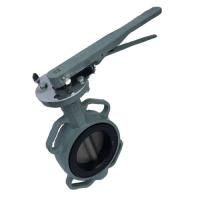 Затвор дисковый поворотный BUV-VF863D080H PN10/16 из чугуна GG25, диск AISI316, манжета NBR с рукояткой Abra