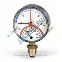 Термоманометр F+R828 радиальный Дк80 6 бар L=23мм G1/2" 120С Watts 10018749
