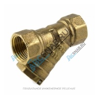 Фильтр магнитный сетчатый Y-образный латунь Ду 15 Ру20 G1/2" ВР 4006 с отверстием под пломб 4006-01