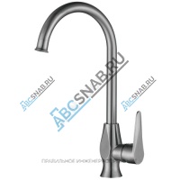 Смеситель для кухонной мойки серия STEEL ПСМ 300-3 ручка сбоку одноручный Профсан PSM-300-3
