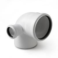 Отвод с выходом левый белый 110x50/87,5° Polytron Stilte