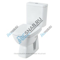 Унитаз-компакт Нео Лайт белый нижний подвод косой выпуск 2/реж дюропласт Soft close Santek 1.WH30.2.409