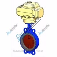 Затвор дисковый поворотный чугун VPI4448-N24EP Ду 300 Ру16 межфл с эл/приводом Nutork 230В диск чугун манжета EPDM Tecofi VPI4448-N24EP0300