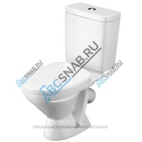 Унитаз-компакт Лига белый нижний подвод косой выпуск 2/реж полипропилен Santek 1.WH30.2.197
