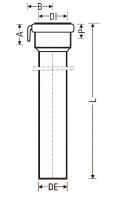 Труба водосточная вертикальная с раструбом SML D=100 Duker
