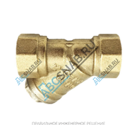 Фильтр сетчатый Y-образный латунь Ду 15 Ру20 G1/2" ВР ФС со сливной пробкой .