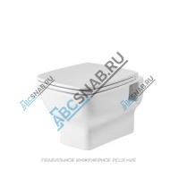 Унитаз подвесной Нео белый дюропласт Soft close безободковый Santek 1.WH30.2.411