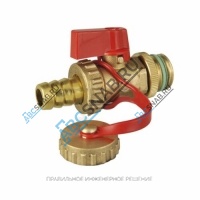 Кран шаровой латунь сливной 135 Ду 15 Ру16 НР G1/2" флажок Icma