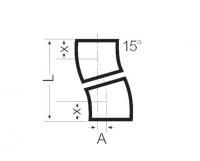 Уступ из двух колен SML 15° 80 Duker