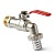 Кран угловой с патрубком для шланга, Н ручка рычаг 3/4 Pro Aqua Valves