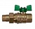Кран шаровой Eco Valve, латунный TEA®-технология, полнопроходной, резьба внутренняя-наружная (соединитель с накидной гайкой) по ISO 228/1, "бабочка" из алюминия, УХЛ3, Dn15 (G1/2"), ECO-GREEN, 322G