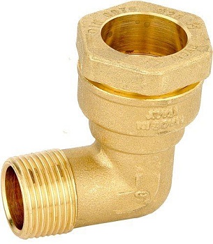 Угольник латунный R1/2"x20 штуцерный VALVOPAT 3035 Bugatti