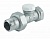 Клапан запорный прямой V108 3/4 с разъёмом под стальную трубу  PN10 ВН Cimberio