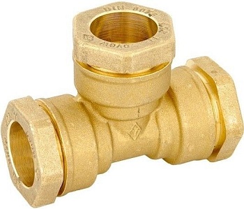 Тройник латунный 25xRp3/4"x25 муфтовый VALVOPAT 3025 Bugatti