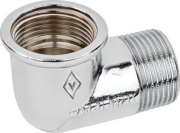 Угольник латунный хромированный G3/4" муфта-штуцер ST.LOUIS 142C Bugatti