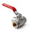 Кран шаровой полнопроходной трехходовой тип L ручка рычаг, В-В-В 1/2 Pro Aqua Valves