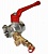 Кран шаровой 200DP 1.1/4" c тройником для трубки PN16 BB Cimberio