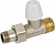 Клапан радиаторный запорный латунный никелированный G1/2"xG1/2" прямой Pn10 штуцер-обжим DALLAS 8806 Bugatti